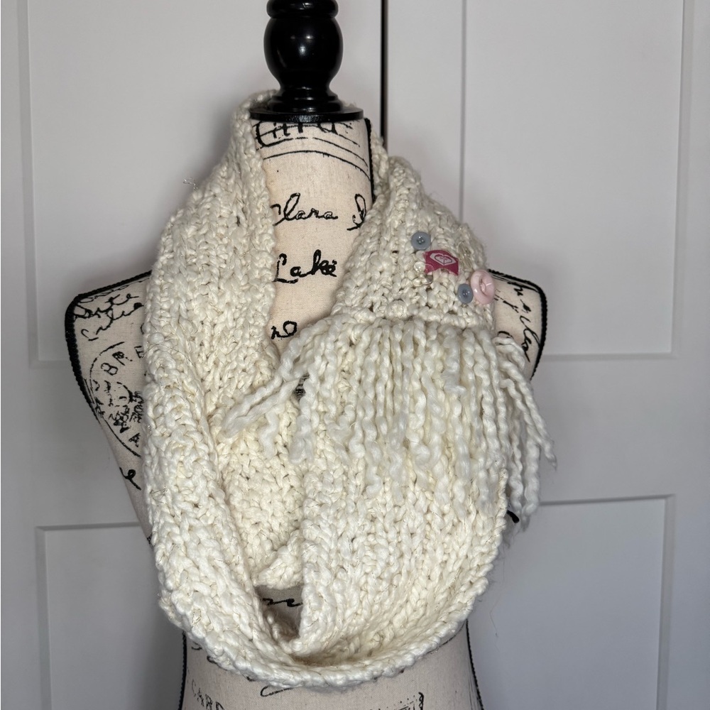 Cozy Cream Knit Infinity Scarf